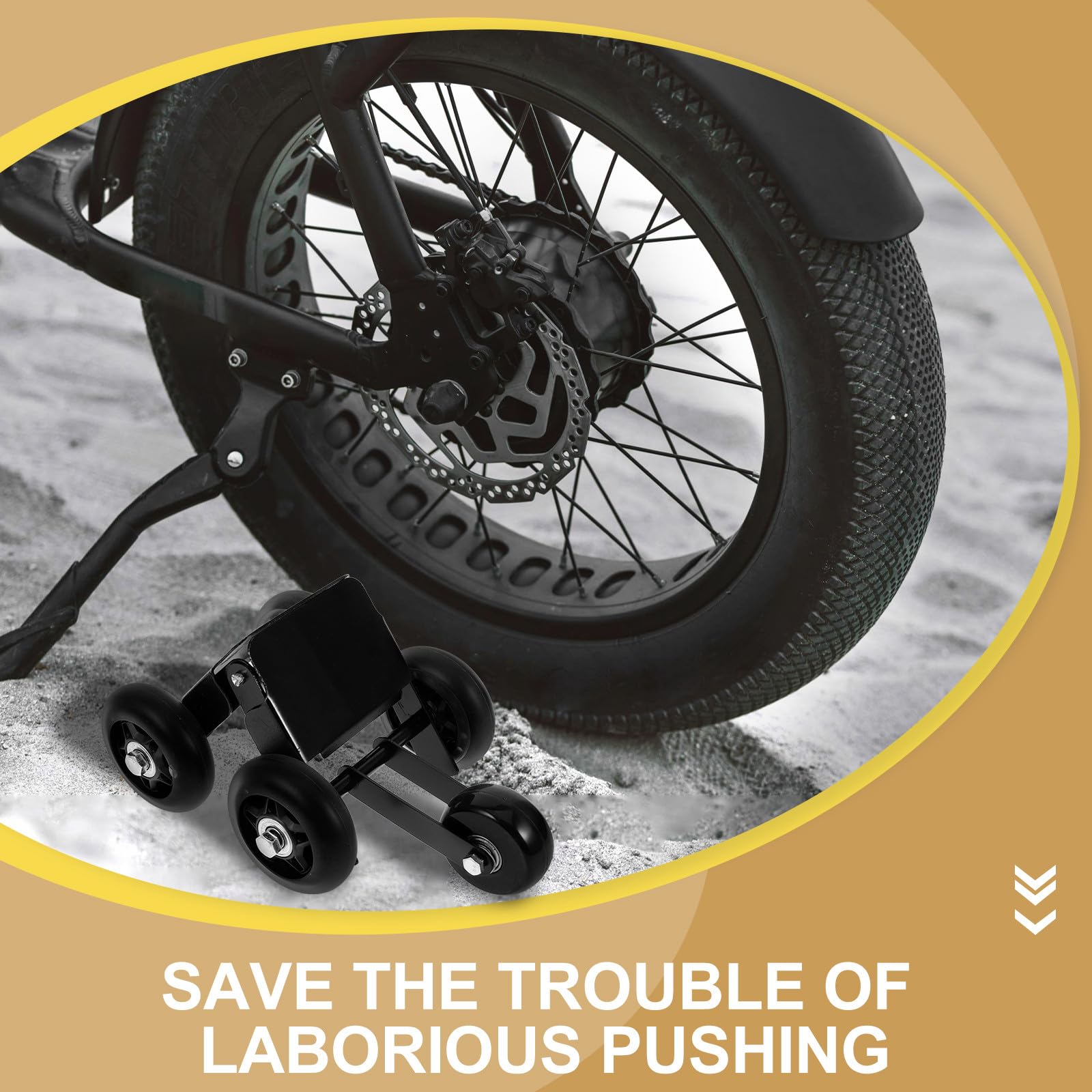 SOIMISS Outil de Déplacement de Roue Moto en Métal Noir, Facile à Installer, pour Déplacer la Moto Après Crevaison, Accessoire Indispensable pour Motards et Couleur Aléatoire