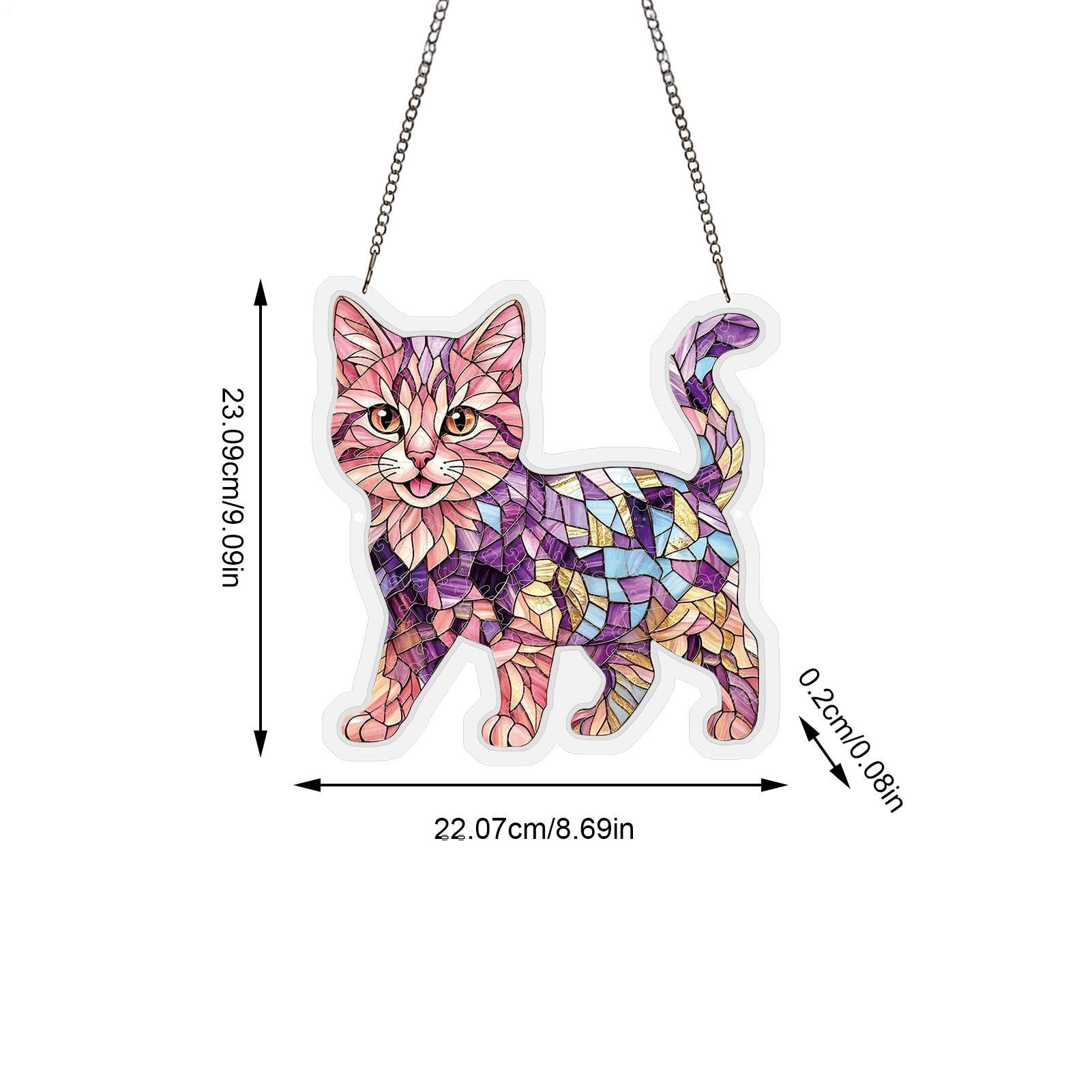 Acchiappasole Puzzle in Acrilico Decorazione Gatto Fai Da Te