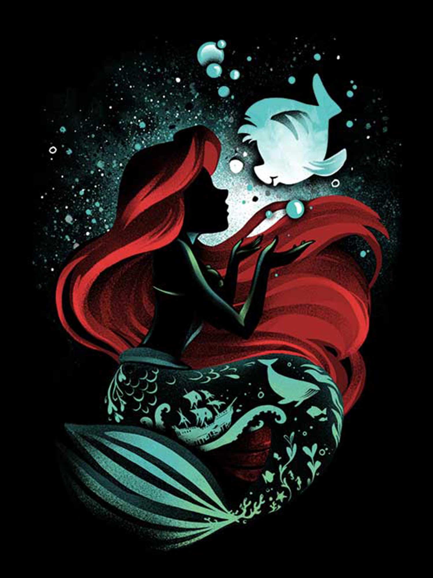 Huanny He009 Diy Diamond Painting Ariel Diamond Art Little Mermaid, 5D Full Drill Cross Stitch Embroidery Kit, Funny