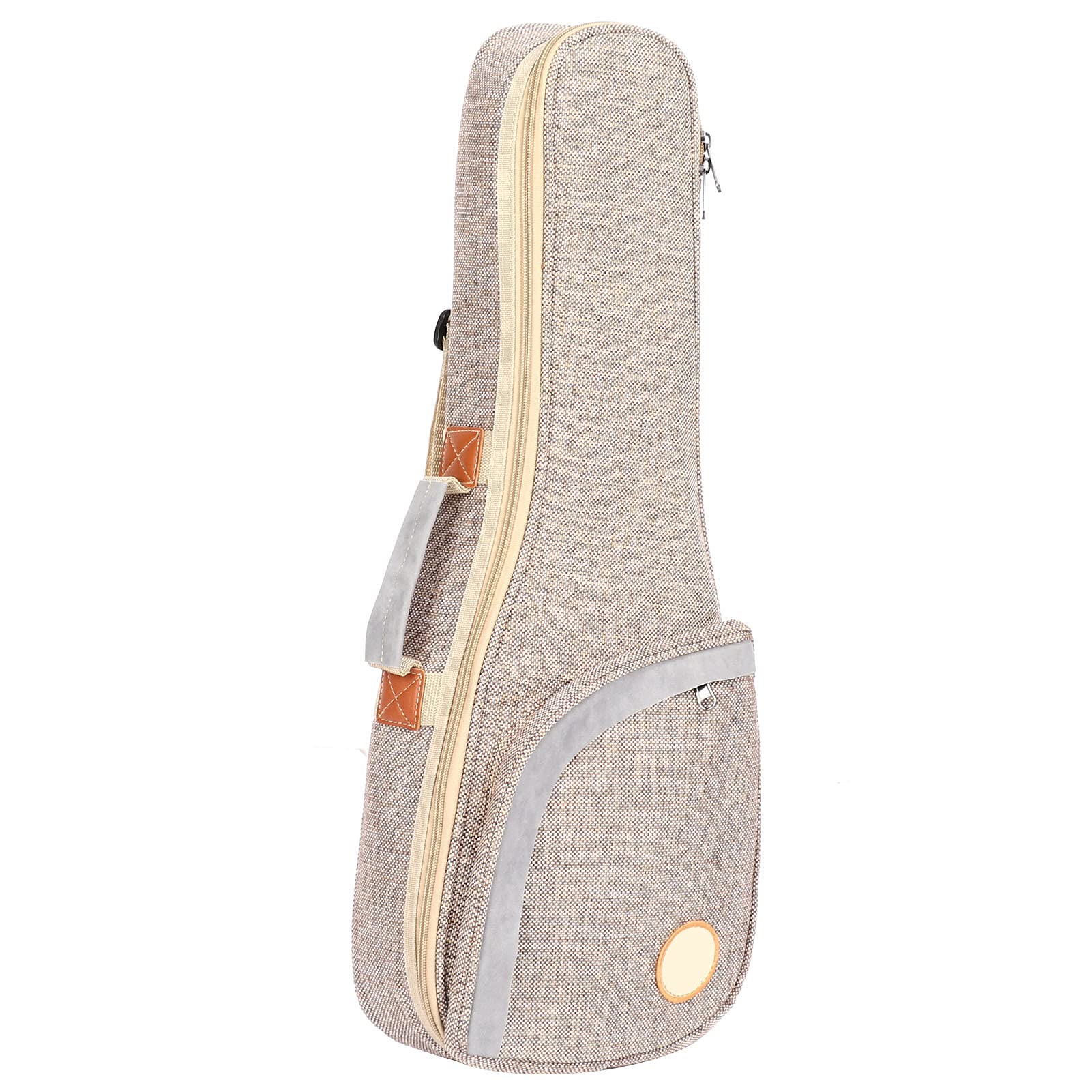 Eujgoov Ukulele-Tasche, Baumwolle Leinen Gewebter Stoff Verdicken Rucksack Ukulele Aufbewahrungskoffer (21/23in Universal)