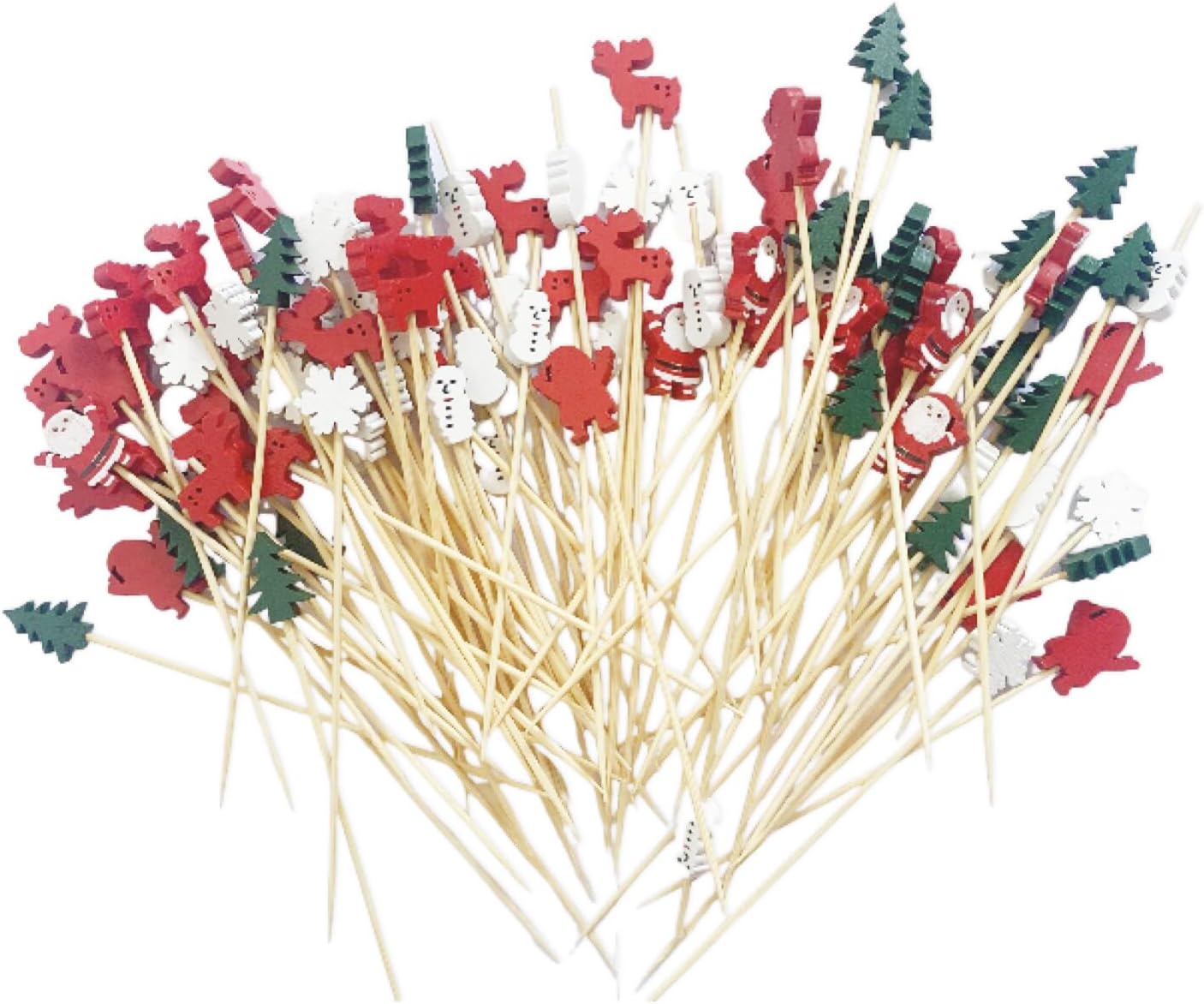 WINBOB 100 Pcs Christmas Cocktail Picks Snowflake Xmas