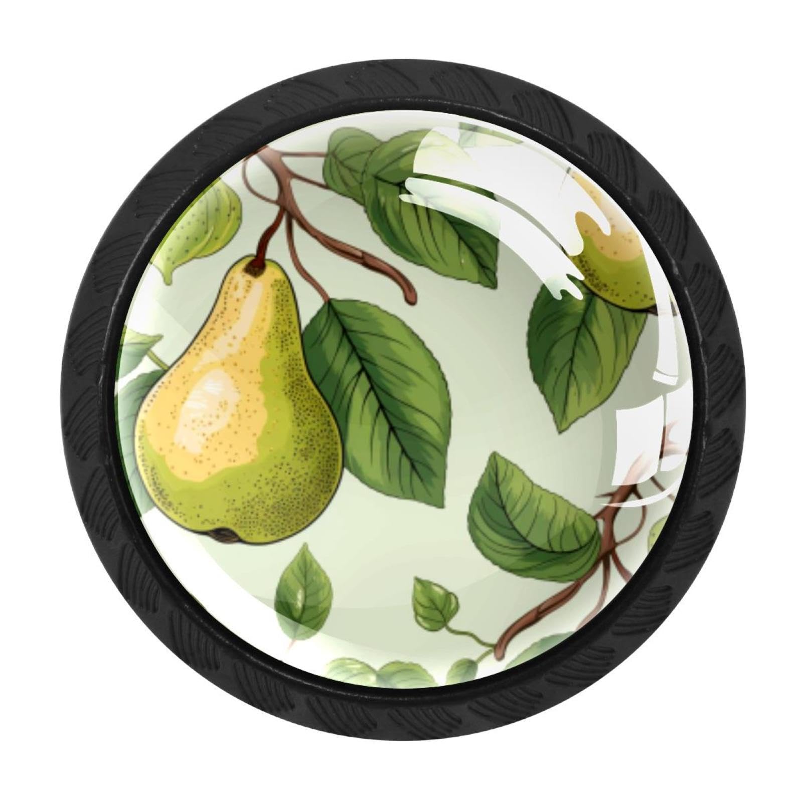 CHENZZZZ Pear Cabinet Knobs 4 Pieces Drawer Kitchen Cabinets Dresser Cupboard Wardrobe Unique Pulls Handles