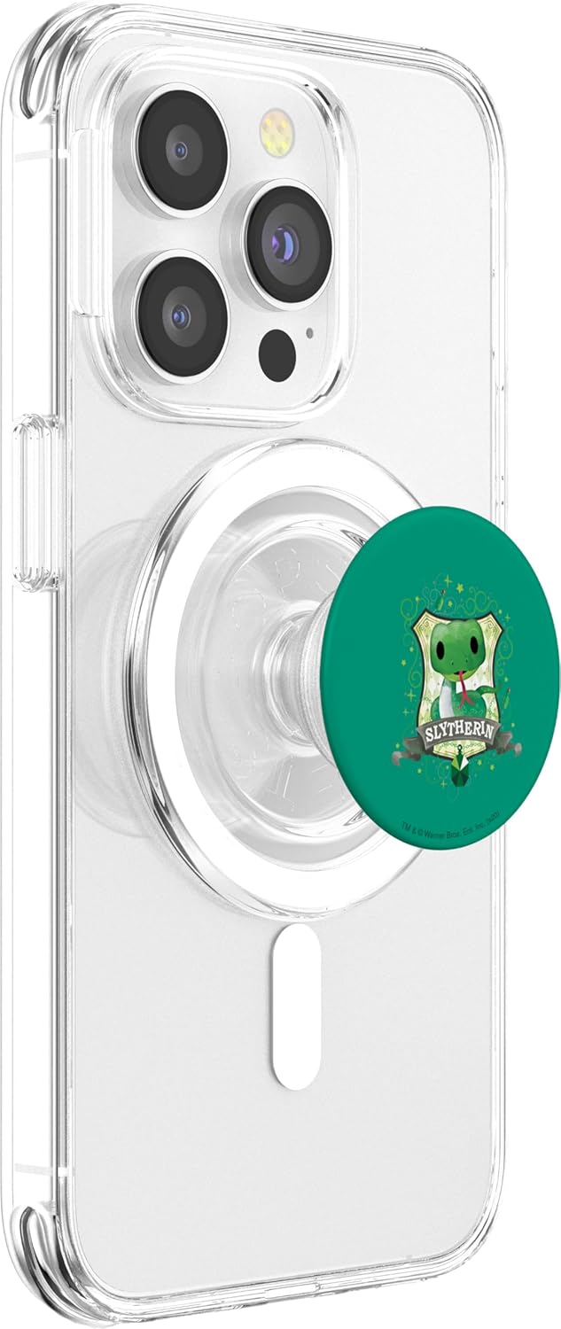 Harry Potter Watercolor Slytherin Crest PopSockets MagSafe PopGrip for iPhone