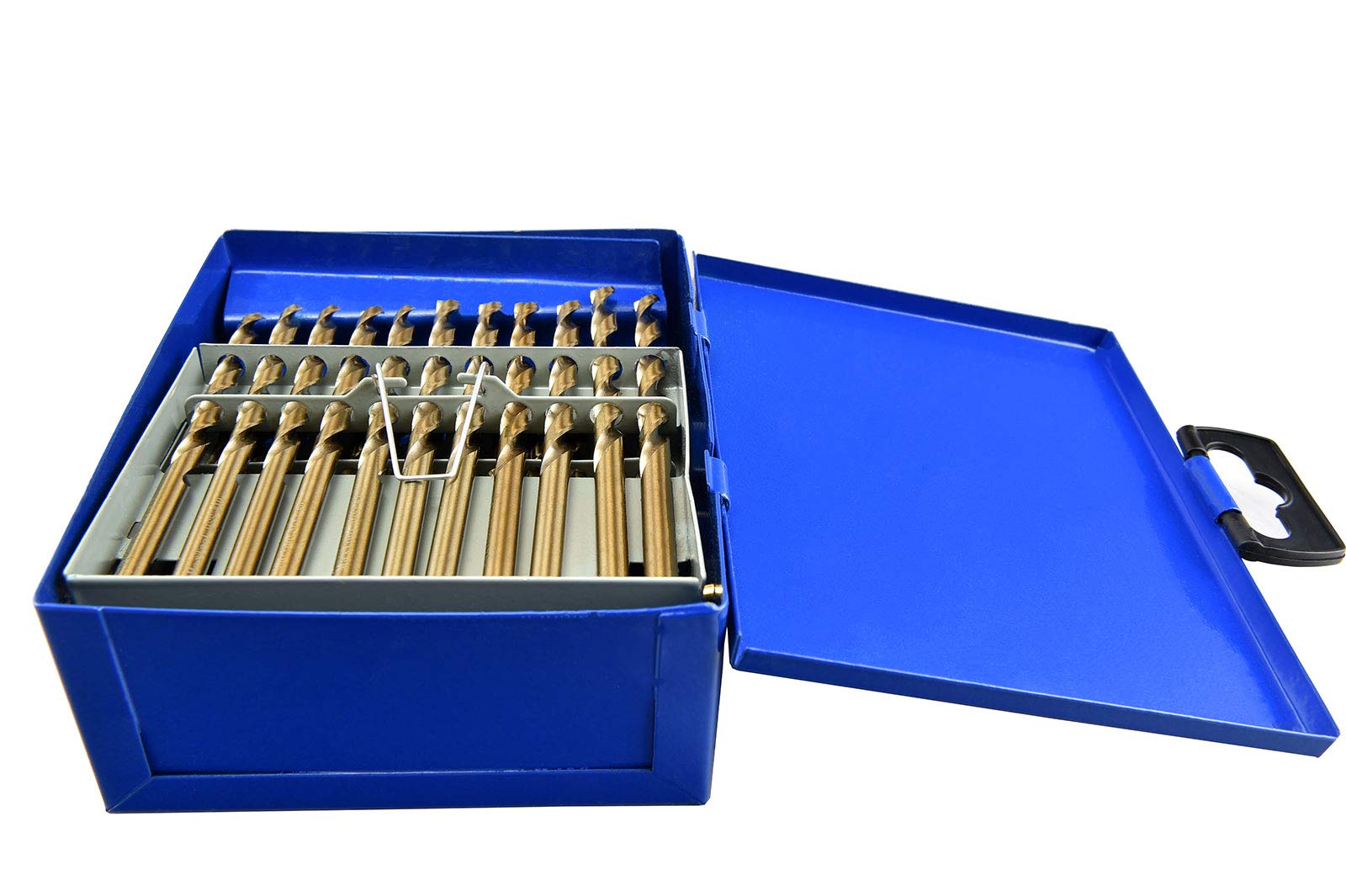 MAXTOOL 9/64 HSS M2 Twist Drill Bits - 10pc Jobber Length Fully Ground Black & Bronze Drill Set