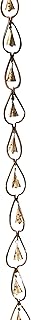 Ancient Graffiti Flamed Copper Aspen with Rain Drop Bells Hanging Chain, 3