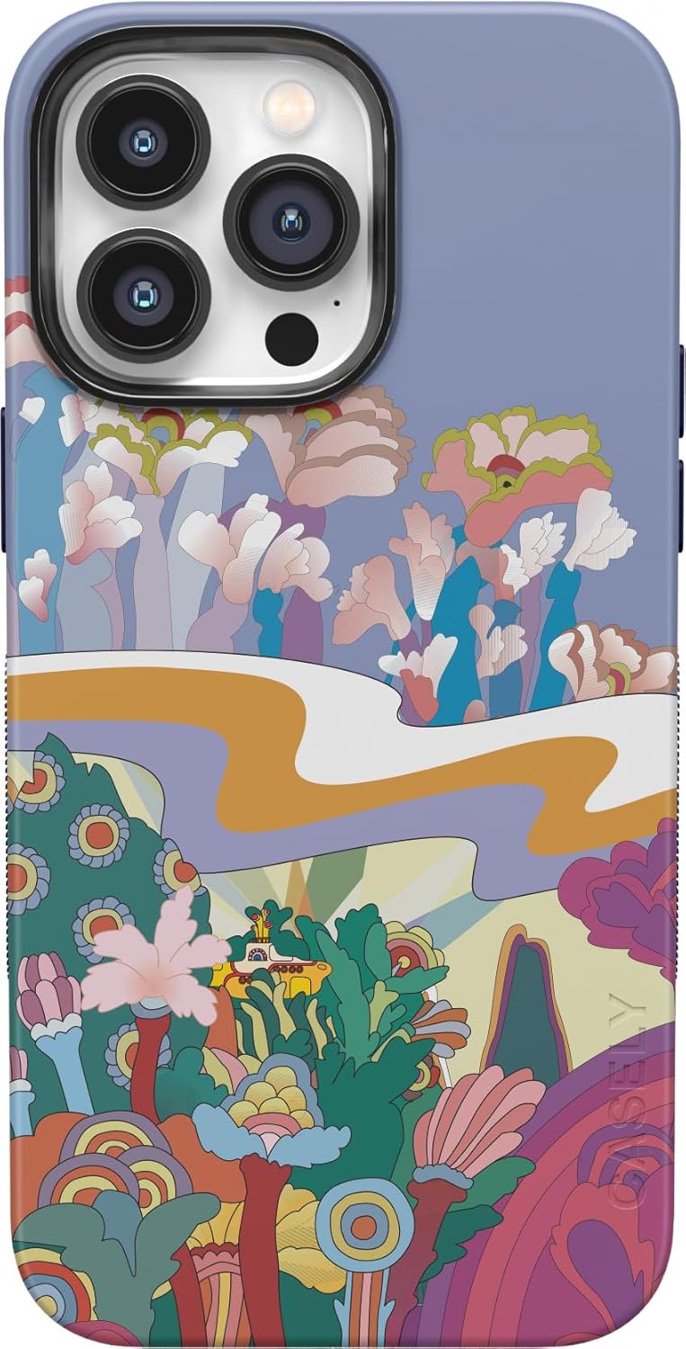 Casely iPhone 14 Pro Case | Beneath the Waves | The Beatles Yellow Submarine | Bold Protective Design | Compatible with MagSafe