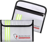 Vista 15 de ROLOWAY Bolsa pequeña ignífuga (5 x 8 pulgadas), bolsa de dinero ignífuga que no pica para dinero en efectivo, objetos de valor, pasaporte, moneda