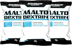 Kit 3x Malto Drextrina 1kg Refil Repositor Energético Ganho de Peso Pré e Pós Treino Fonte de Carboidratos + Vitamina C Auxilia na recuperação da Função Muscular Matéria Prima Importada Original (1Kg, Açaí com Guaraná)