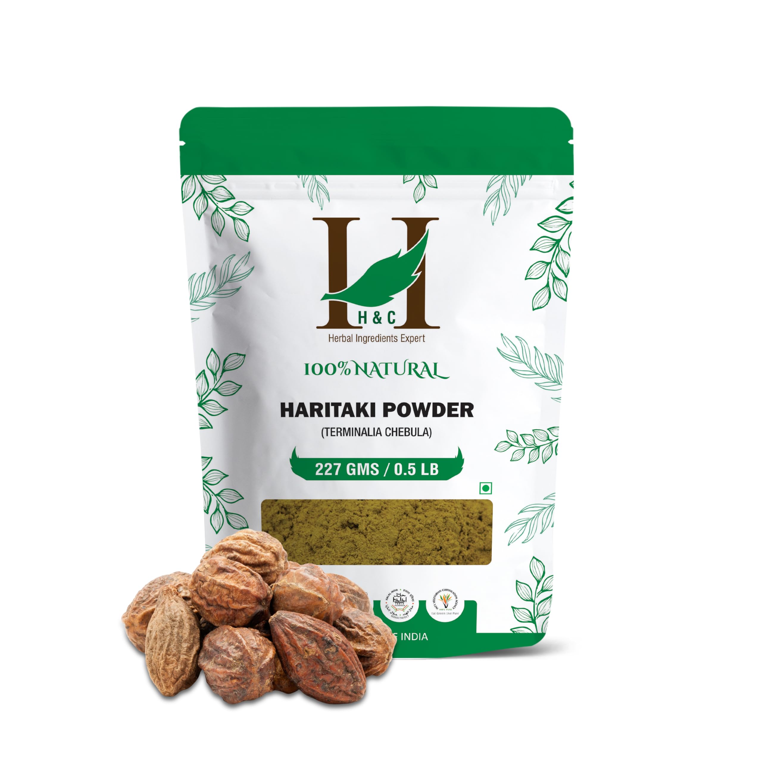 H&C Natürliches Haritaki-Pulver (Terminalia Chebula) – 227 g | für gute Verdauung