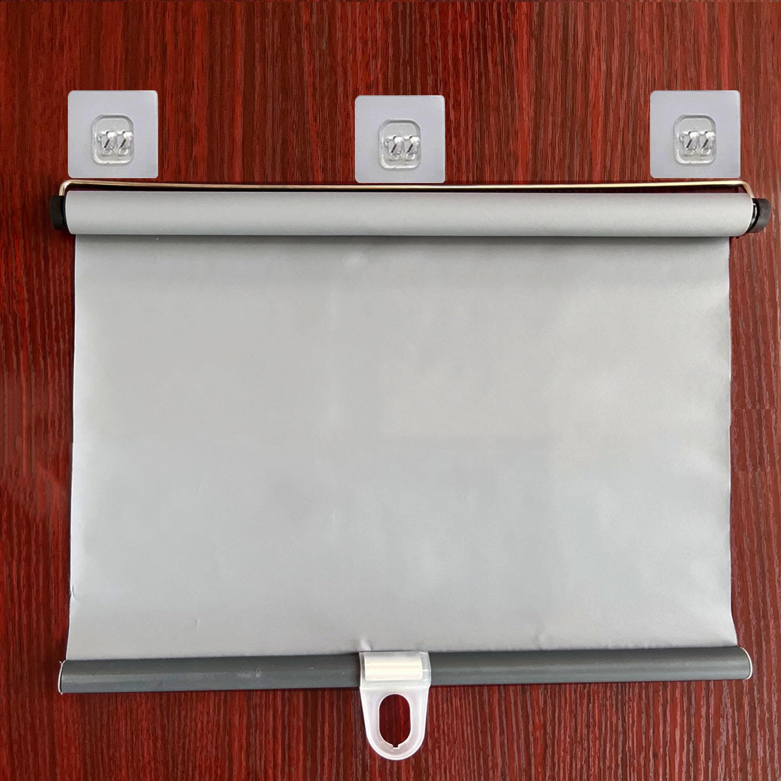 Blackout Roller Blinds 40cm 50cm 60cm 75cm 80cm 90cm 100cm 110cm 120cm Wide,Retractable Blinds No Drill,Portable Sunshade Roller Blind,Privacy Screen and Sun Protection,Grey-95x200cm(37.4x78.7in)