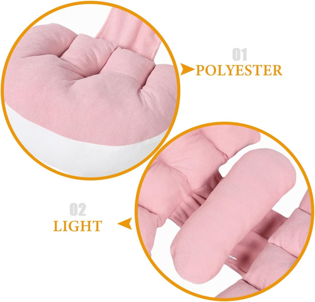 Milisten U Shaped Pregnancy Pillow for Side Sleeping with Belly Support and Back Pain Relief Lightweight Maternity Body Pillow for Pregnant Women Nursing and Comfortable Sleep