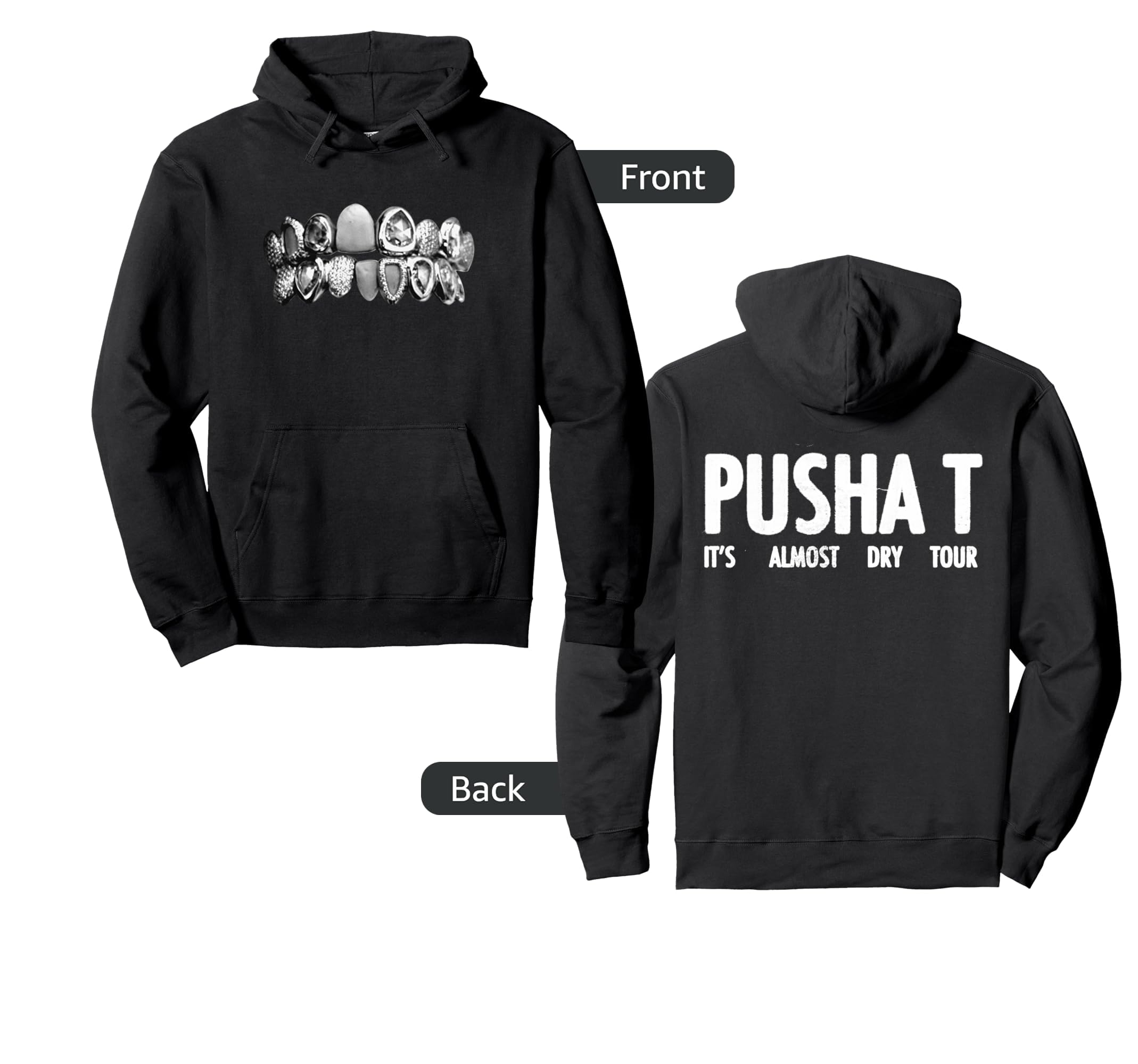 Official Pusha T Grill Pullover Hoodie