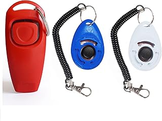 IRYNA Dog Clicker 3 Pcs Dog Training Clickers with Wrist Strap, Clickers for Dog Training, Puppy Clicker Training Kit, Dog Training Clickers, Pet Clicker Pet Trainer