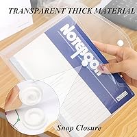 Vista 6 de Toplive Carpetas de archivo, 12 paquetes de sobres de plástico transparente A5, tamaño carta, impermeables, sobres de polietileno con cierre a