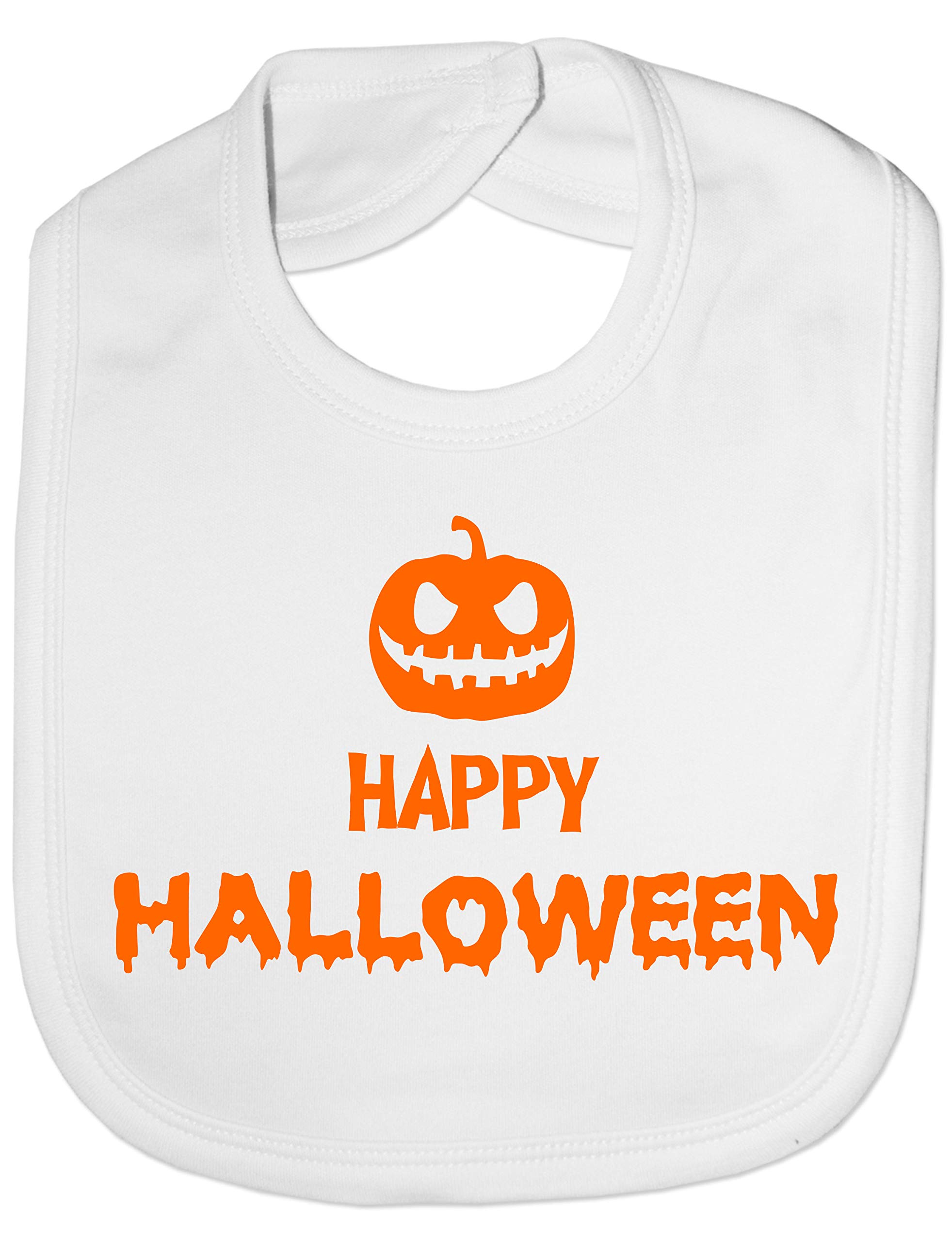 Print4u White Feeding Bib Happy Halloween Spooky Scary