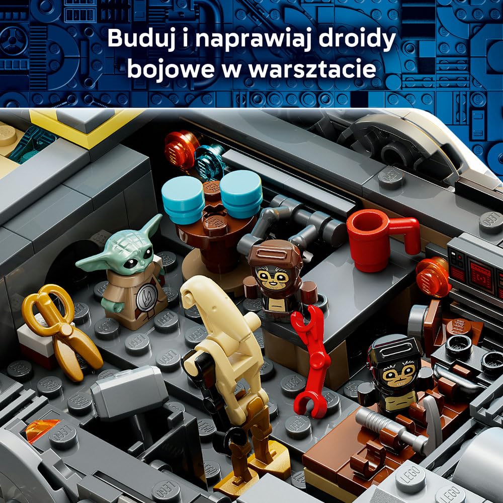LEGO Star Wars Anzellański statek gwiezdny 75445 | Zabawka dla 9-latka, Grogu i 2 figurki Anzellanów, prezent Star Wars, klocki dla chłopca i dziewczynki, 701 elementów