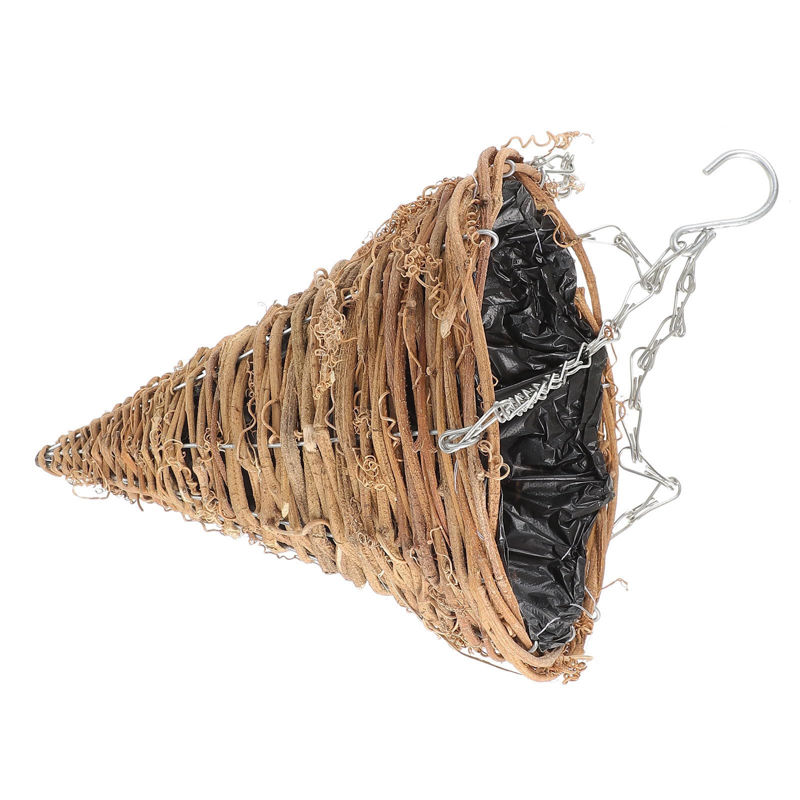 Panier suspendu mural en rotin blanc 20 cm pour ranger ses fleurs sans encombrer