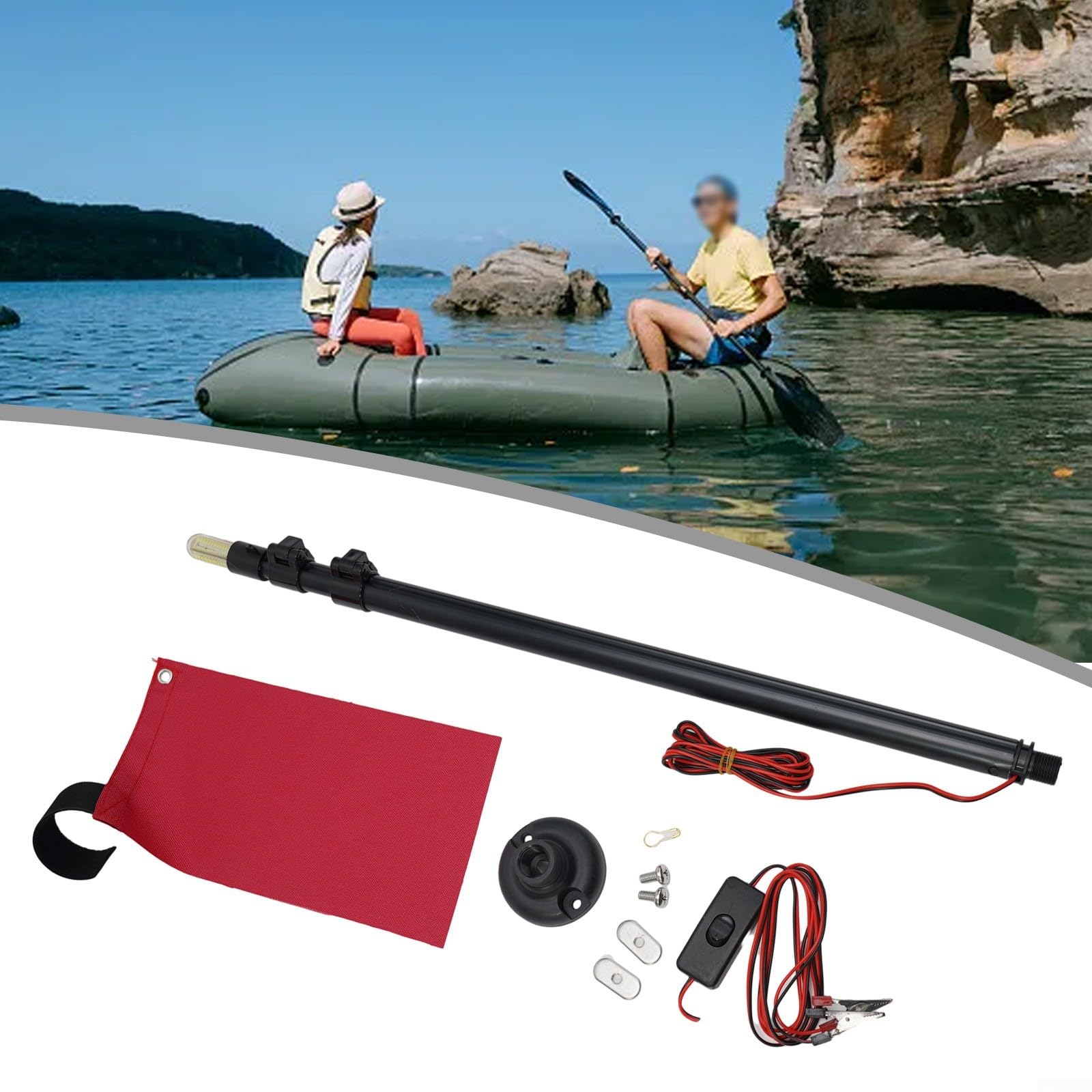 Mât Alliage pour Drapeau pour kayak Lumière 19W Incluse Mât Alliage
