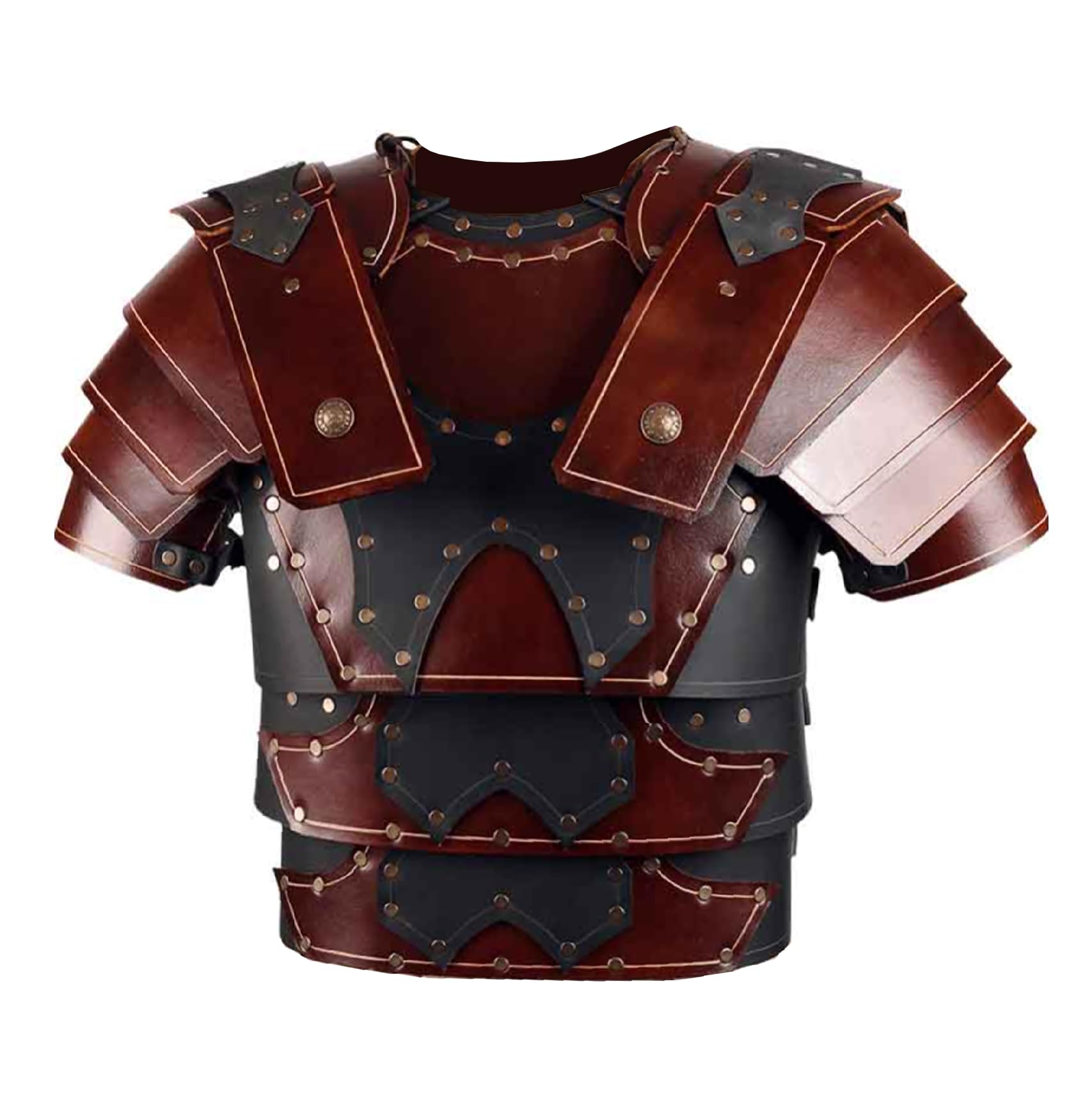 Deluxe Medieval Chest Armor Viking Warrior Adjustable Leather Armour Breastplate Costume for LARP Party Halloween Cosplay