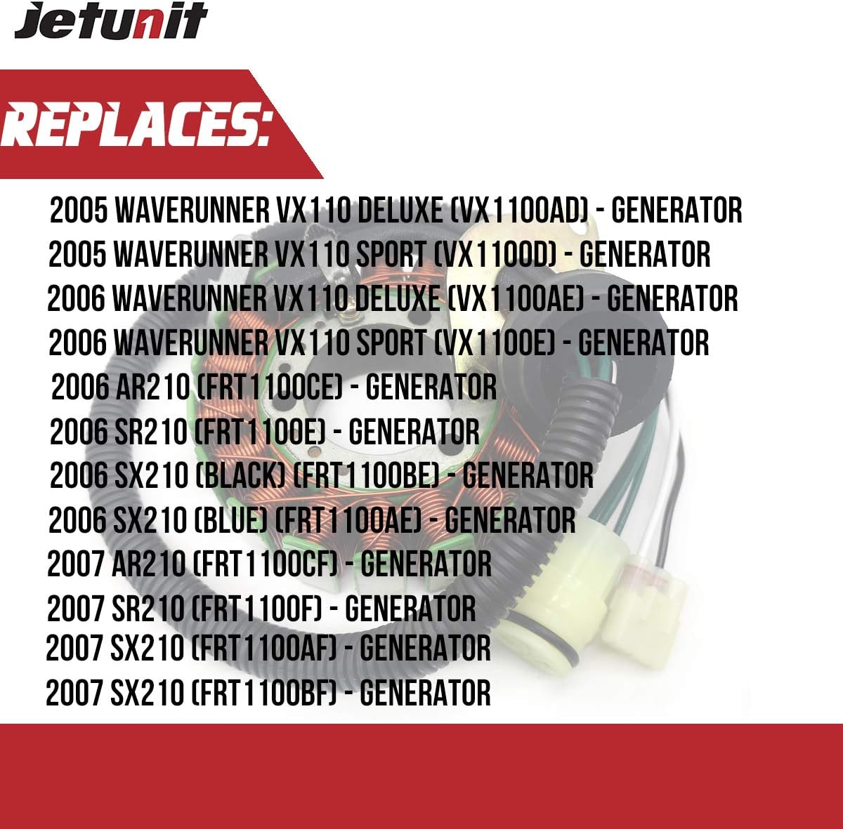 Stator for Yamaha Jet-Ski 6D3-81410-01-00 (2005-2009) VX110 Sport /VX110 Deluxe (2005 2006 2007 2008 2009)