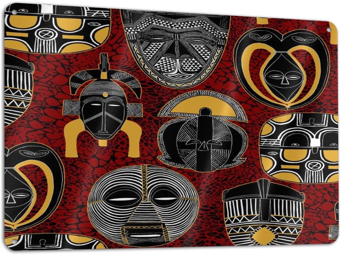 African Ethnic Motifs Industrial Warning Sign Safety Sign