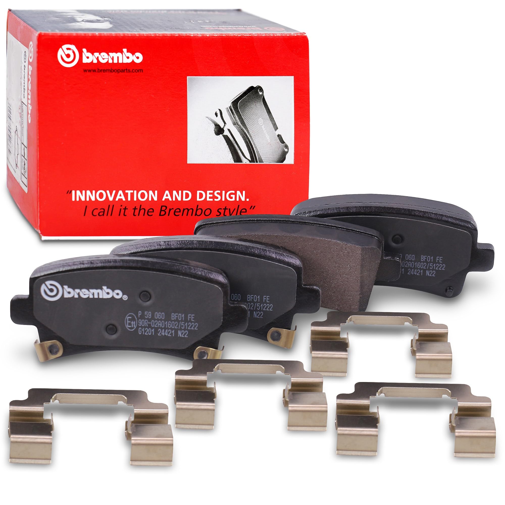 Brembo P59060 Rear Disc Brake Pad - Set of 4