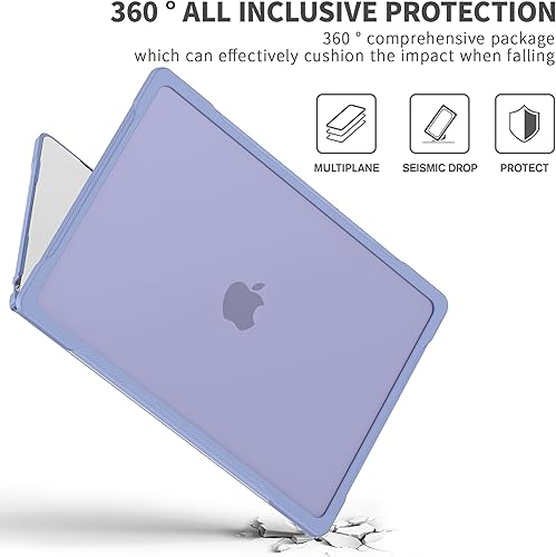 Miniatura 59 de Batianda Funda mejorada para MacBook Air de 15 pulgadas modelo 2025 2024 2023 versión M4 M3 M2 A3241/A3114/A2941, carcasa rígida protectora Gris