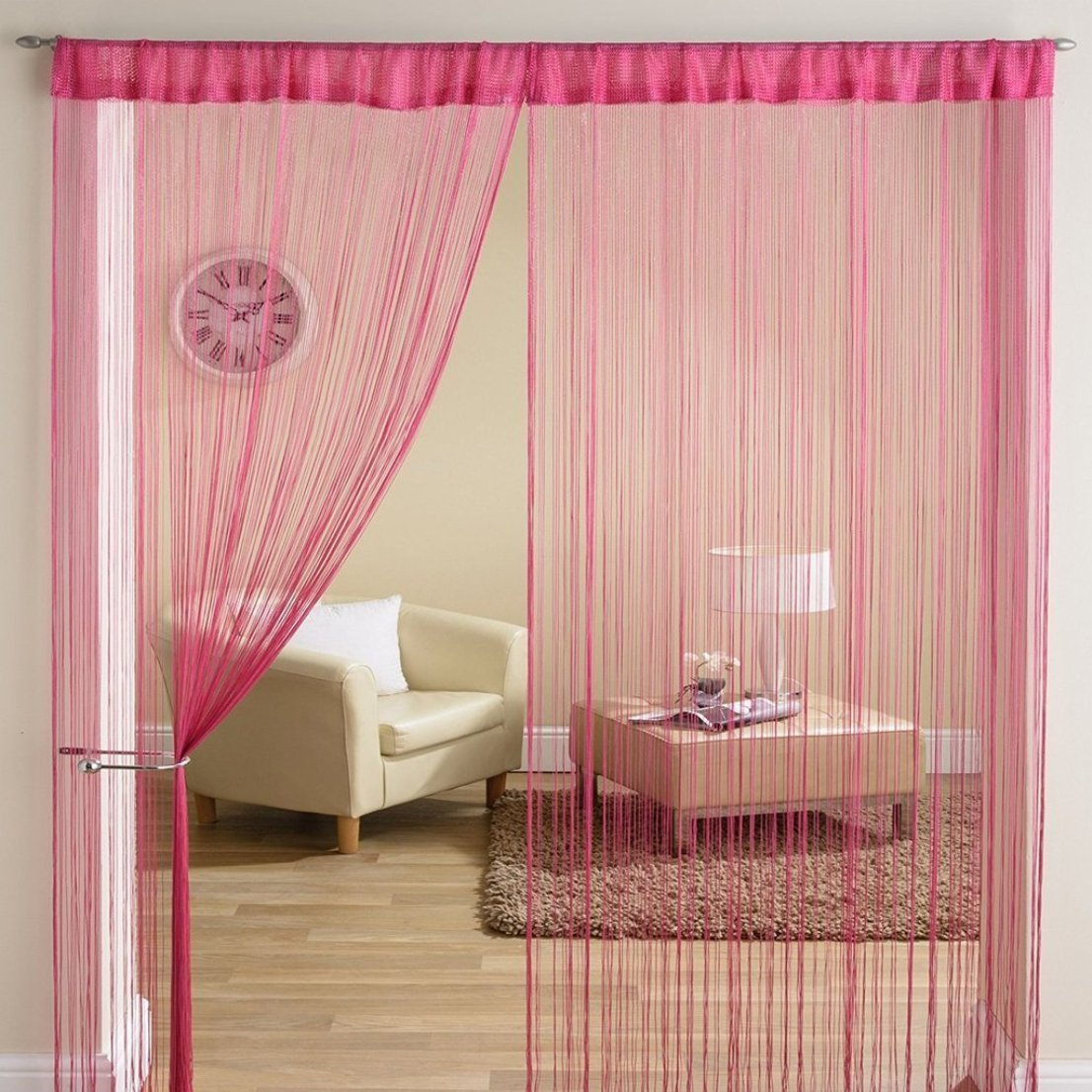 See full amazon price history chart for HFI 2 Piece Solid Tabtop Polyester Threads String Curtain - Door - 7 feet, Pink, Semi Transparent Curtain HFI 2 Piece Solid Tabtop Polyester Threads String Curtain - Door - 7 feet, Pink, Semi Transparent Curtain (B079MB36JK) Amazon Price History, Amazon Price Tracker