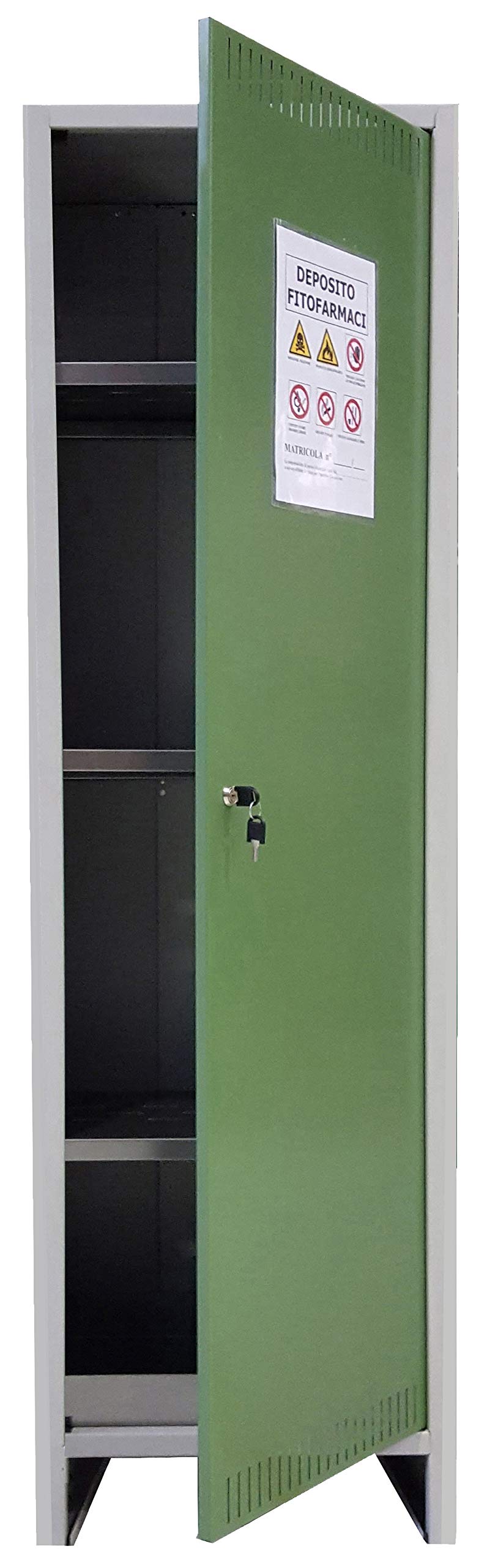 ARMADIO PER FITOFARMACI PRO.​METAL 1A CM. 50X40X179H VERDE