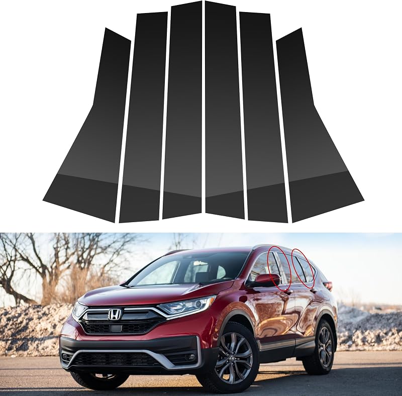 Molduras Decorativas do Pilar da Janela BASIKER para Honda CR-V – 6 unidades