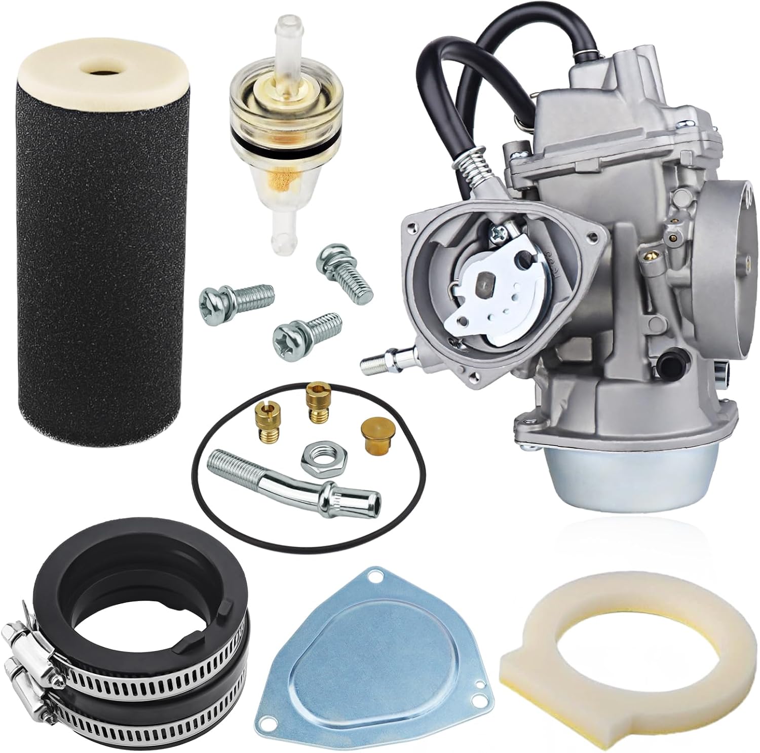 Carburetor Carb For Yamaha Grizzly 660 2002-2008 5KM-14901-00-00 5KM-14901-10-00 Air Filter foam Intake Manifold Boot Grizzly 660