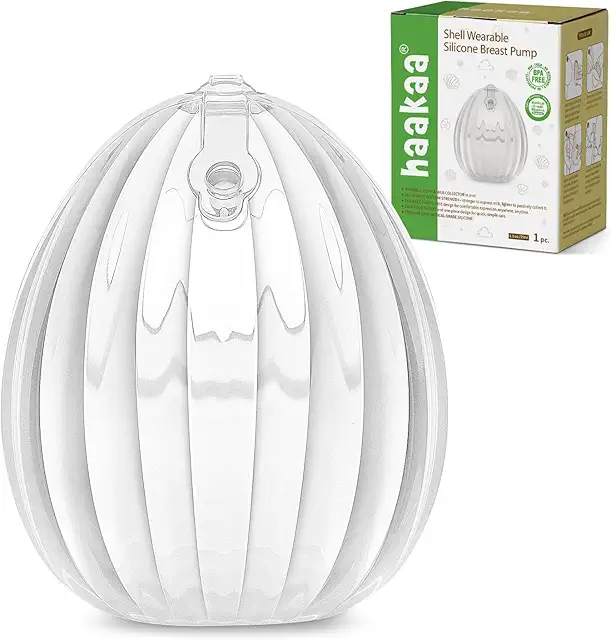 Haakaa Silicone Breast Pump - Hands-Free Wearable Milk Collector for Breastfeeding