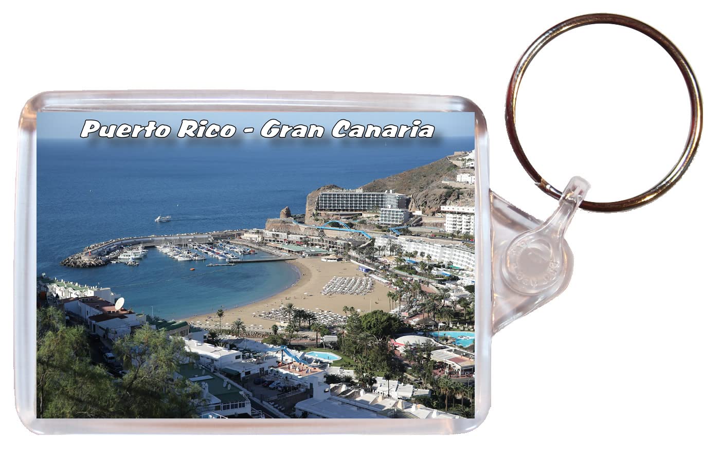 Baked Bean Store Puerto Rico - Gran Canaria - Double Sided Keyring BBSKNO135