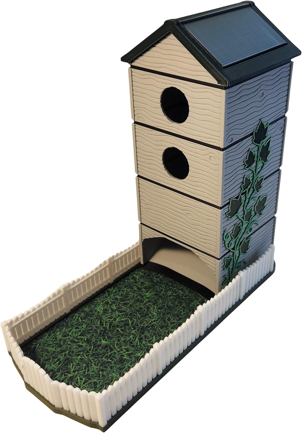 Magnetic Dice Tower with White Picket Fence Dice Tray and Easy Dice Drop Roof - Perfect Upgrade for Board Games Like Wingspan (Summer)