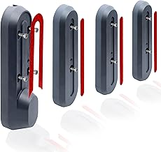 4 Plastic Wheel Covers with Red Stickers and 10 Screws for Xiaomi M365 Scooter