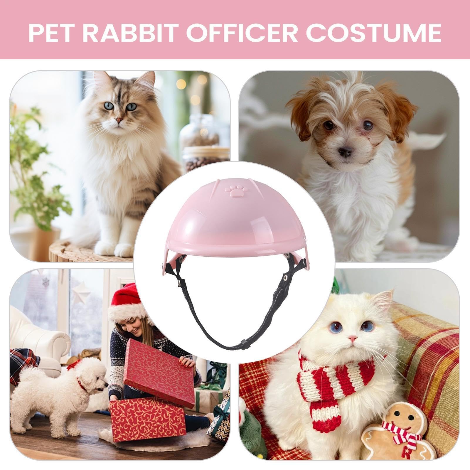 Casco Per Gatto E Cane Con Cinghias Regolabile | Copricapo Protettivo Antiscivolo Leggero Per Animali | Sicurezza Per Moto Bicicletta Campeggio Viaggi Esterni