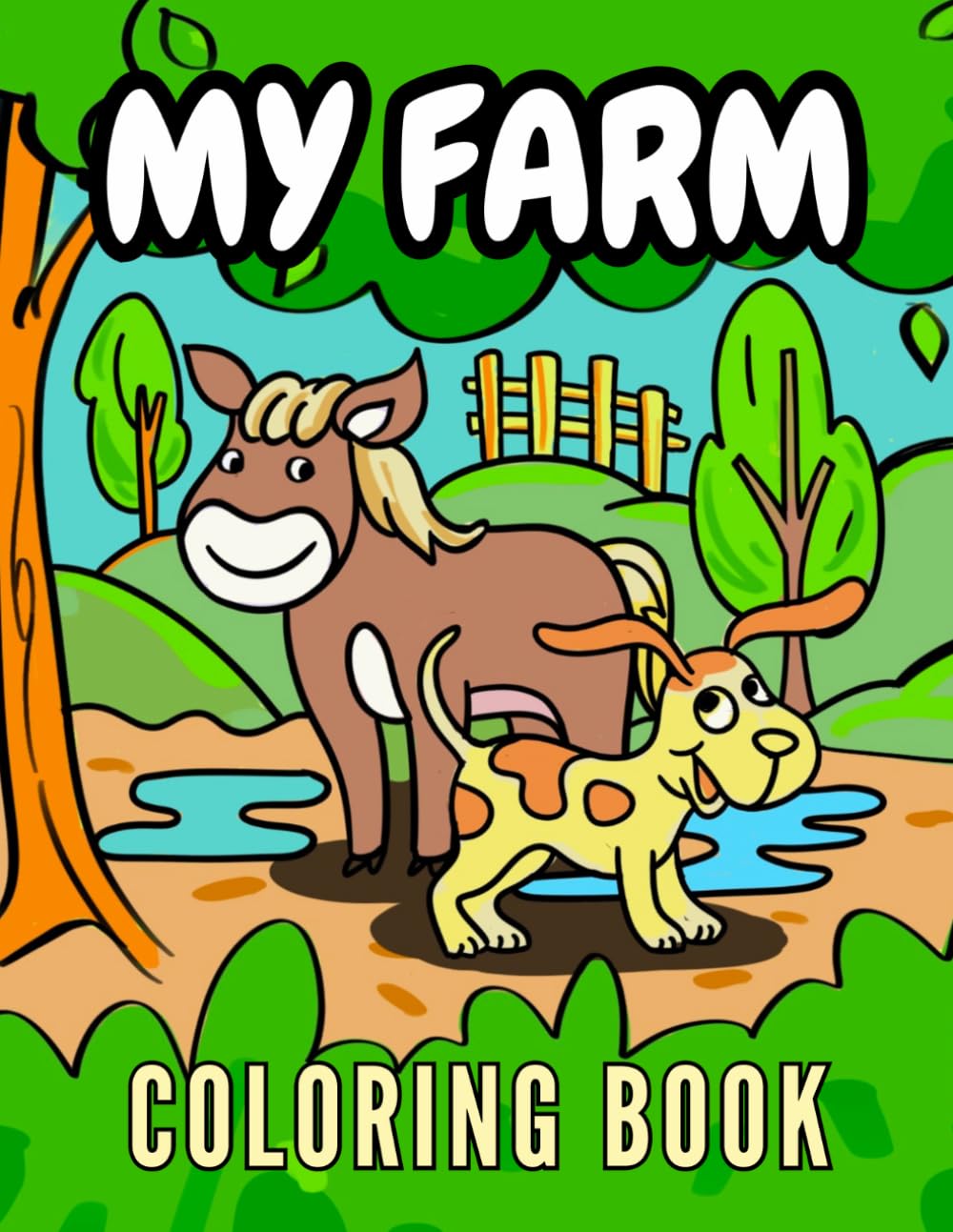 My Farm Animal Coloring Book for Kids: Fun and Easy Farm Animals & Birds Coloring Pages for Children