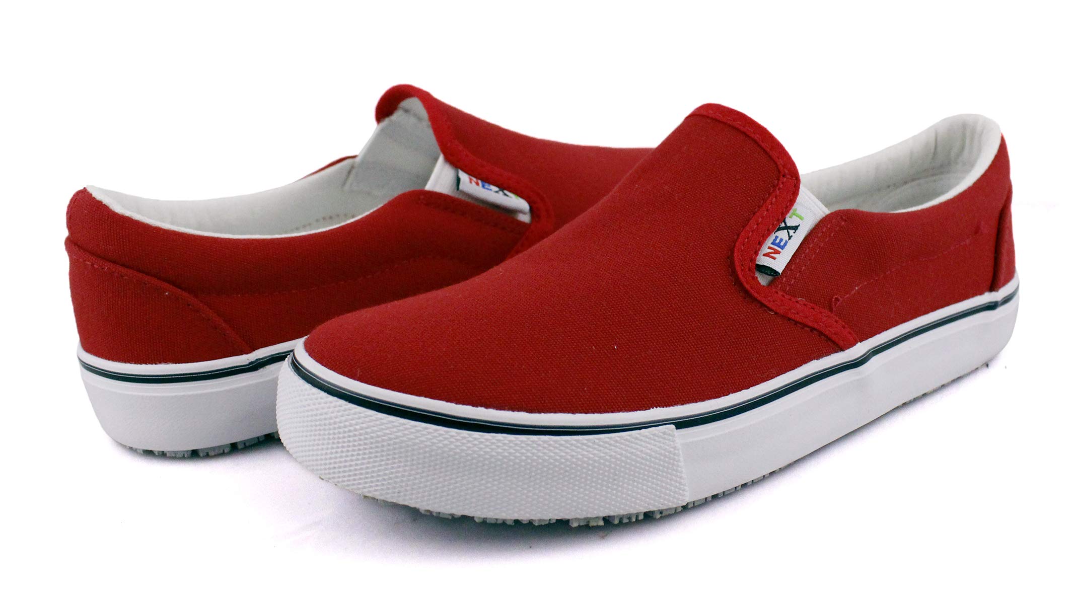 Laforst New 3337 Dart Womens Sunbrella Slip Resistant Waitress Server Slip On Flat Red 7