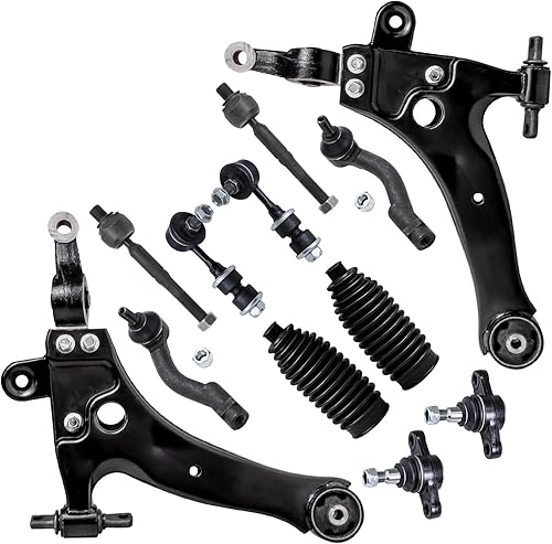 Miniatura 97 de Detroit Axle - Kit de suspensión delantera 2WD para Ford F-150 2004-2005, 2 brazos de control superiores, 2 rótulas inferiores, 2 barras