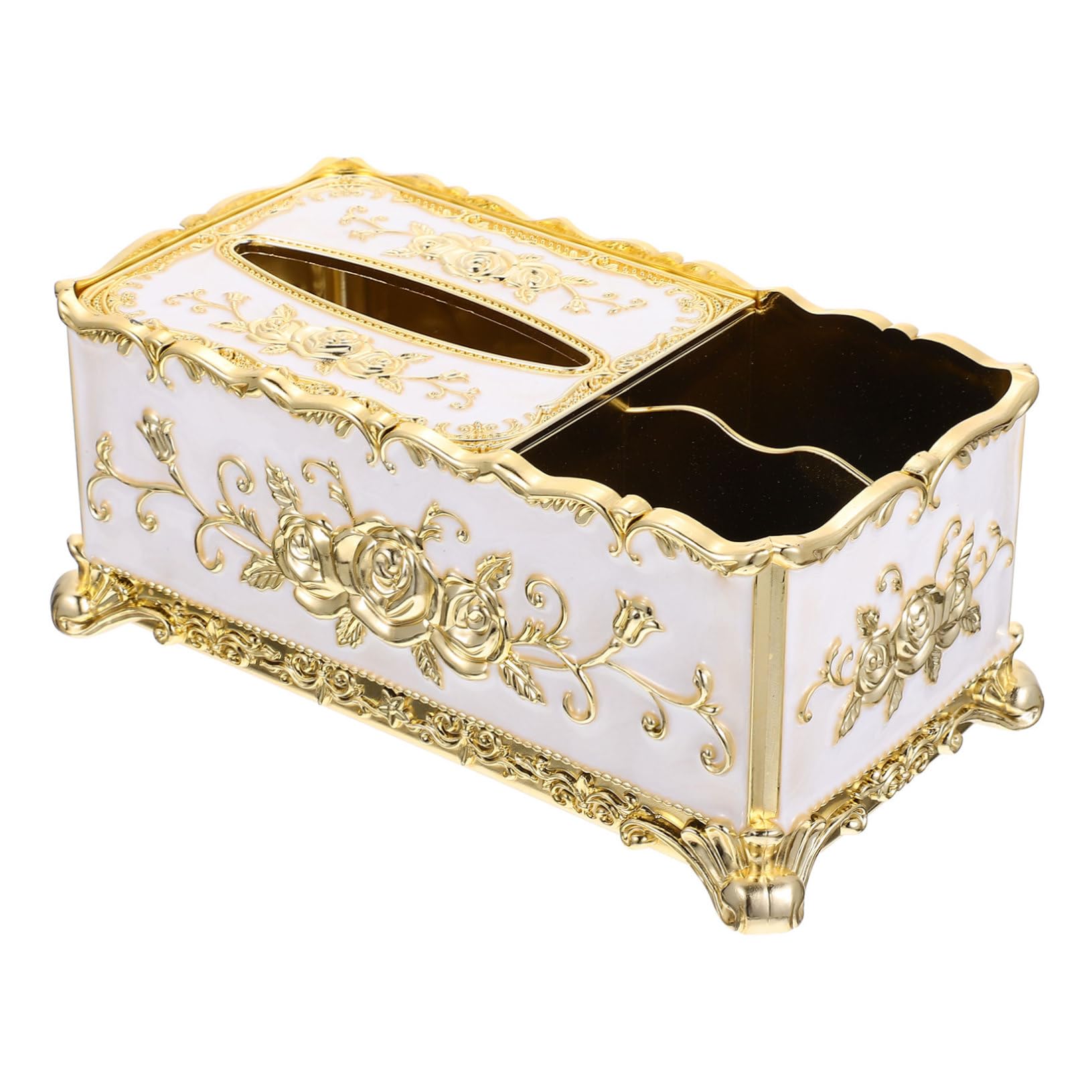 BEBEMOKO Plastic Desktop Storage Box European Design Tissue Paper Dispenser Tissue Holder