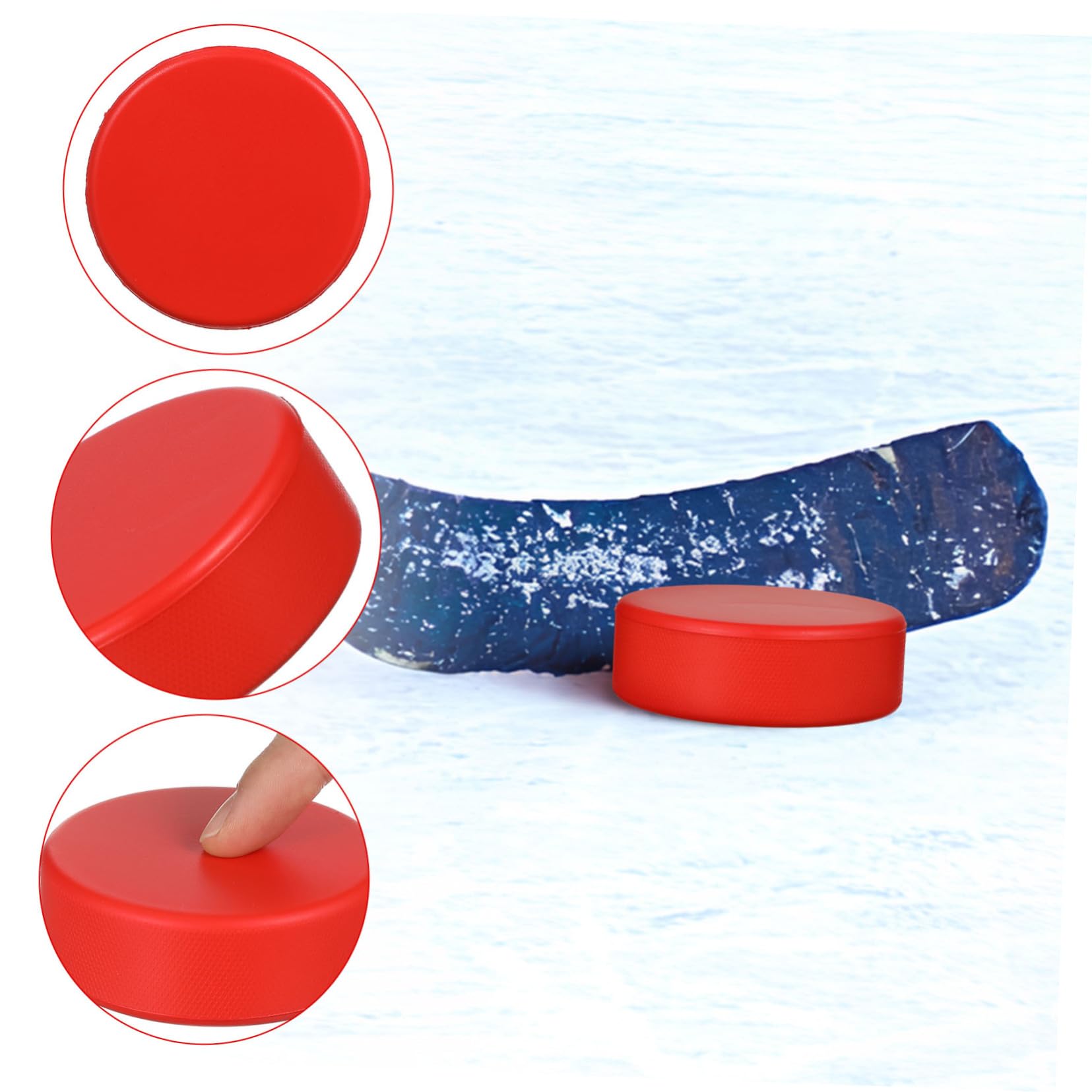 VANZACK Palet Rondelles De Hockey Oranges Mousse De Rondelles De Hockey sur Glace De Rondelles De Hockey Rondelle De Hockey De Rue Balles De Hockey Rouge Unité Centrale