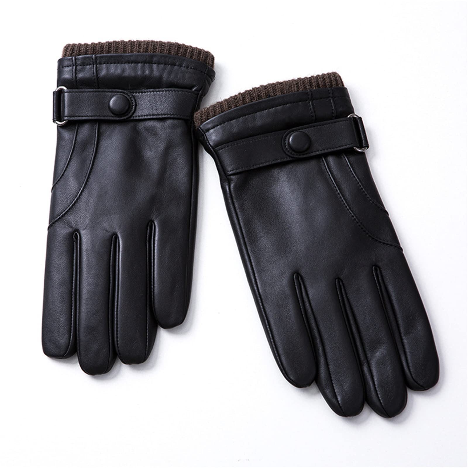 Gants en cuir homme noir taille M pour hiver conduite et équitation