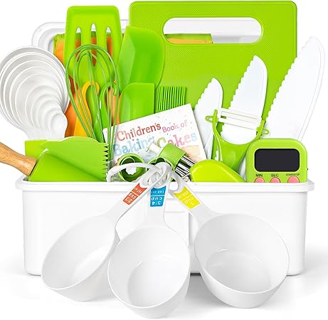 Kids Cooking Sets Real, 37PCS Kids Cooking and Baking Set