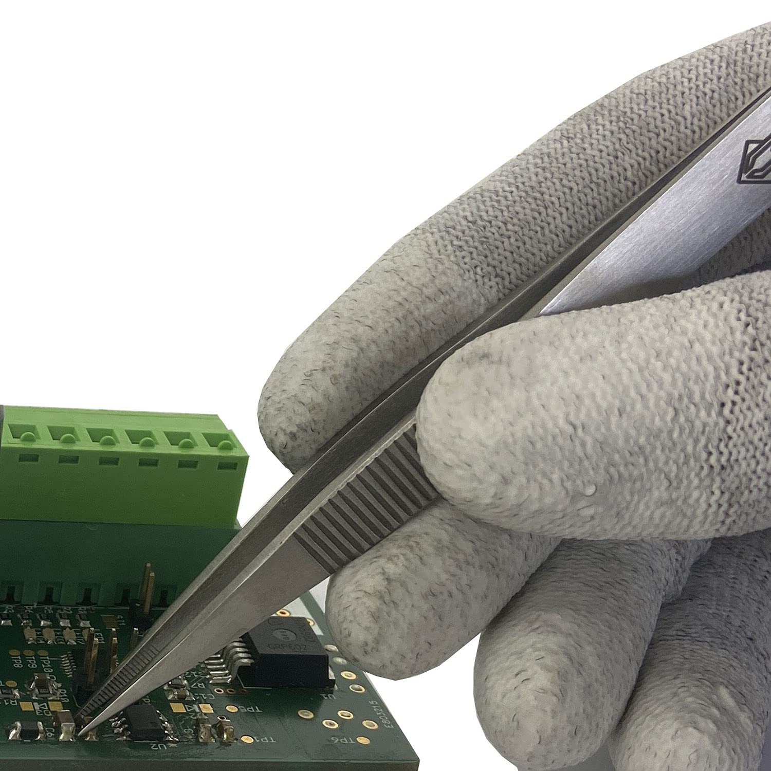 Pinzetta Piergiacomi 00D SA - Punta Piatta E Spessa, 120mm, Con Zigrinatura