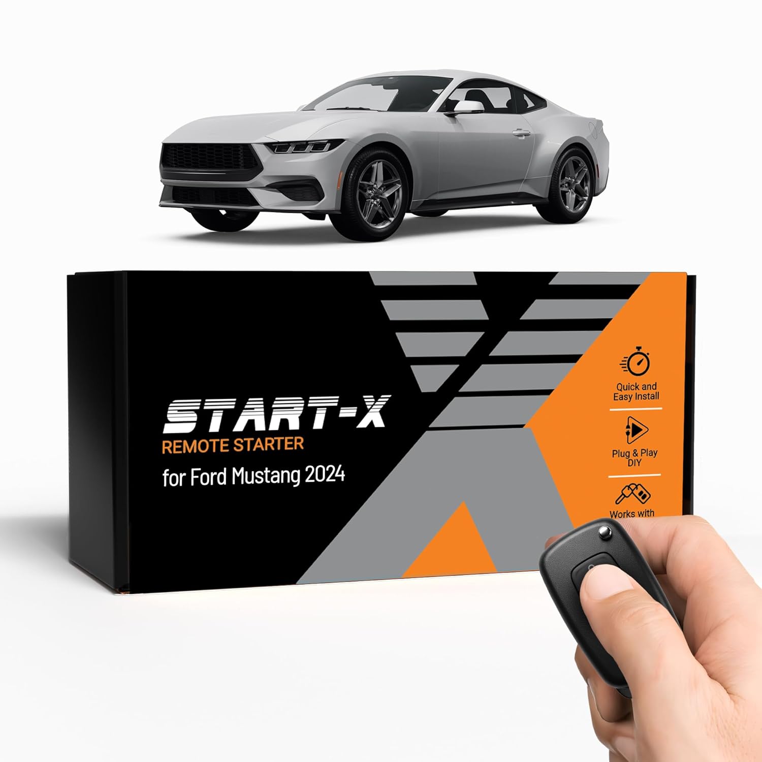 Start-X Remote Starter Kit for Ford Mustang (2024) Vehicles | Push-to-Start Ignition | Plug N Play Install | Lock-Unlock-Lock to Remote Start | Zero Wire Splicing