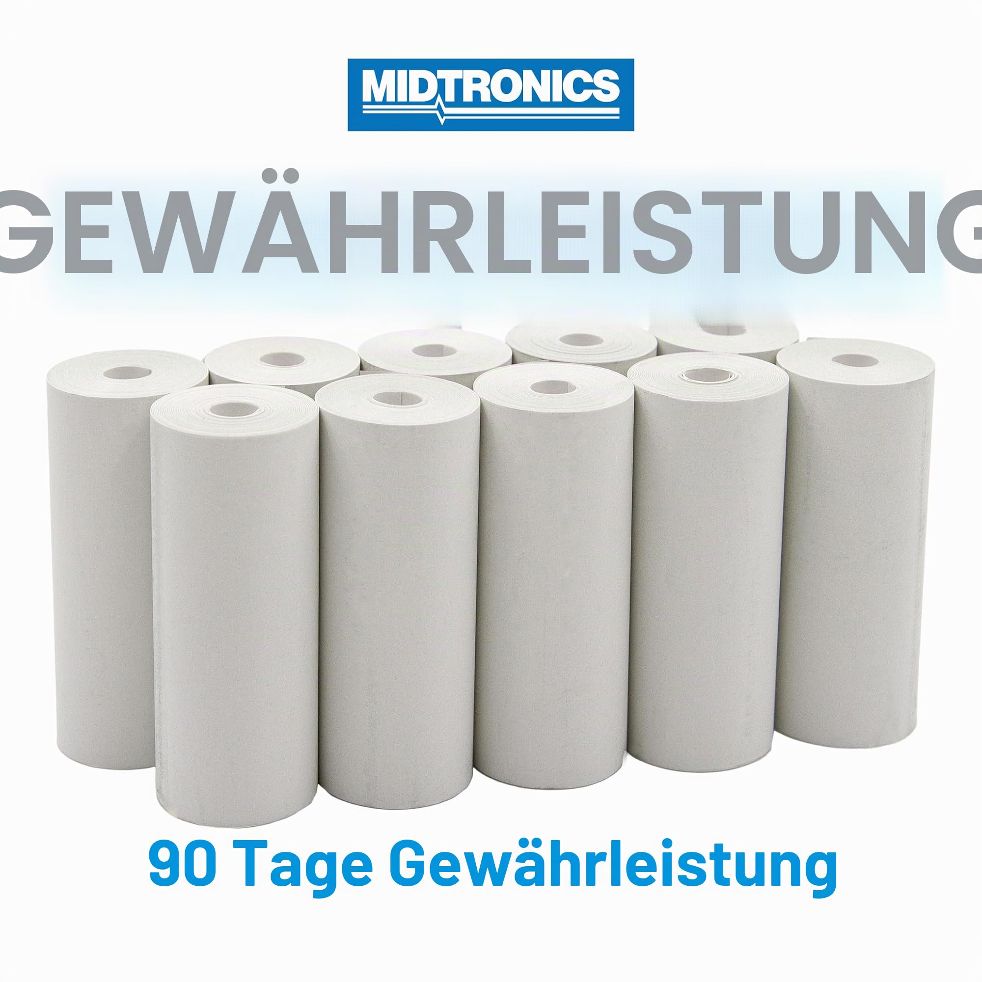 Midtronics A401 Drucker-Thermopapierrolle, 10 Stück, für DSS-500 und CPX-900 Modelle