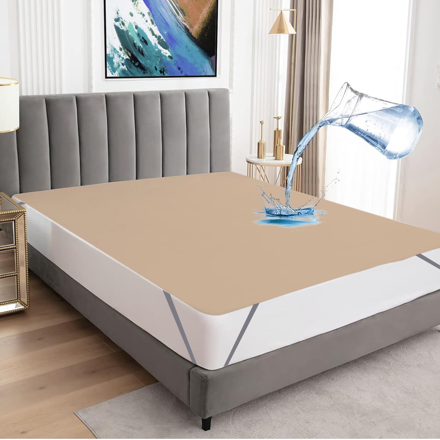 BeyBee 100% Waterproof Cotton Terry Mattress Protector | Breathable, Hypoallergenic, Washable & 2X Absorbency | Ultra So