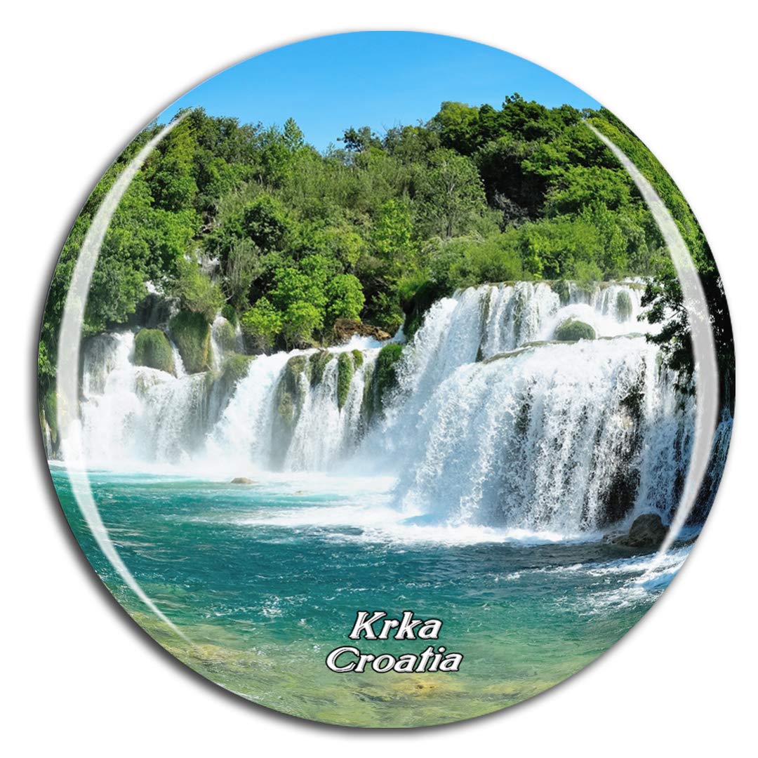 Weekino Croatia Krka Waterfall Fridge Magnet 3D Crystal Glass Tourist City Travel Souvenir Collection Gift Strong Refrigerator Sticker