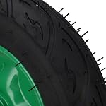 14 Inch Hand Truck Wheel Garden Cart Replacement Tire 550lbs Heavy Duty Solid Rubber Wheelbarrow with Anti Skid Design for Utility Carts and Garden Tools