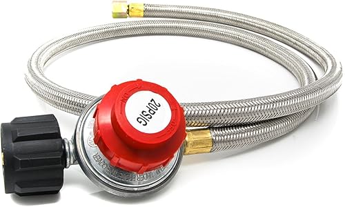 Gas One 2113 - Regulador de propano 0-20 PSI con manguera de 4 pies